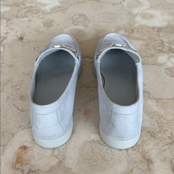 Hogl Light Blue Leather Horsebit Loafers - Picture 9 of 16